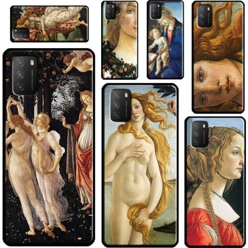 Sandro botticelli Renaissance painting For POCO X3 Pro M3 F1 F2 F3 Phone Case For Xiaomi Mi 11 Lite 9 10 A3 Mi 11 Ultra 10T Pro