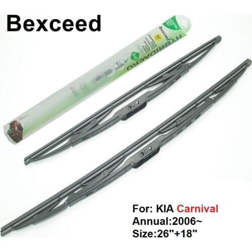 Bexceed of 1 Pair(26"+18") High Quality Car windshield Traditional Wiper Blade for KIA Carnival