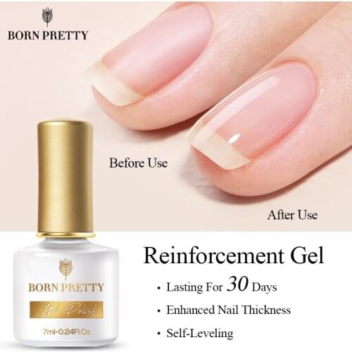 BORN PRETTY 7ml Reinforcement Gel Build Nails Transparent Protect Nail Function Gel Prevent Cracking Soak Off Nail Gel Varnish