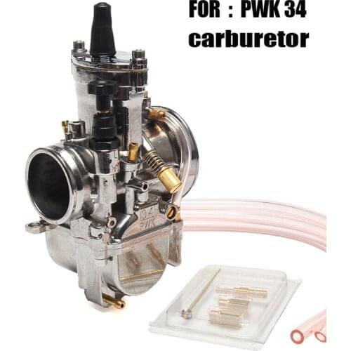 2T 4T Universal PWK 34 Motorcycle Carburetor With Power Jet For Yamaha Suzuki Honda 2/4-stroke 250-350ccc ATV Buggy Quad Go Kart
