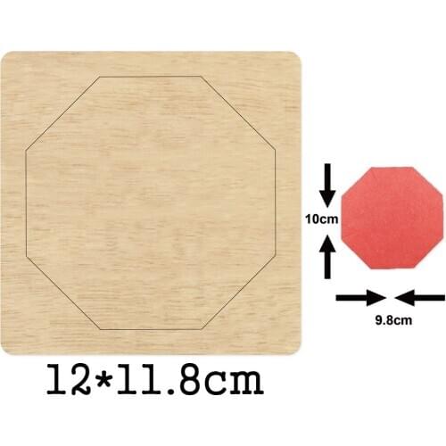 Octagon Cup Board Mat Irregular Pad DIY Cutting Mold Wood Dies For Leather Blade Rule Cutter For DIY Leather Cloth Paper Crafts