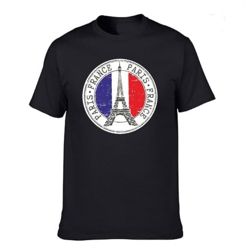 100% cotton France Paris print funny mens Vintage t shirts Funny mens tops men T-shirt cool men tshirt male men tee shirts