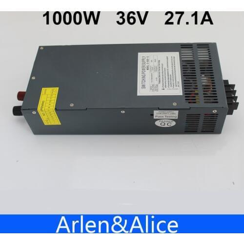 1000W 0 to 36V adjustable 27.1A Single Output Switching power supply AC to DC 110V or 220V