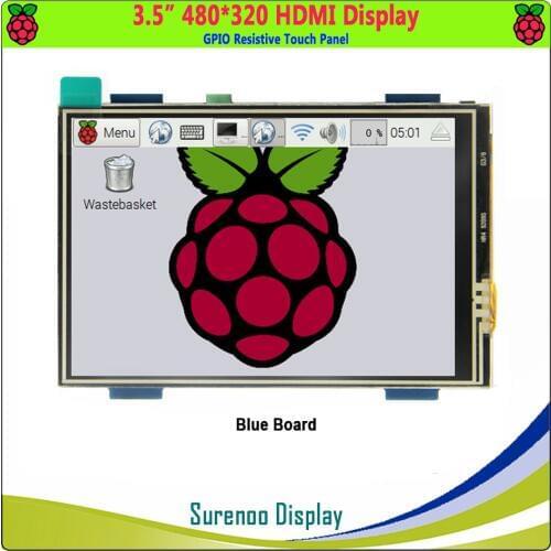 3.5" inch 320*480 480X320 HDMI TFT LCD Module Screen Display with GPIO Resistive Touch Panel for RPI Raspberry Pi