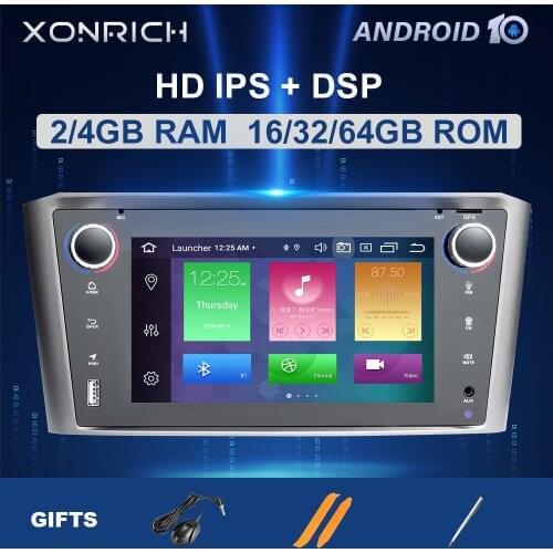 4GB 64GB 2 Din Android 10.0 Car Multimedia Player For Toyota Avensis T25 2002-2008 Auto Radio GPS Navigation Stereo 8 Core DSP