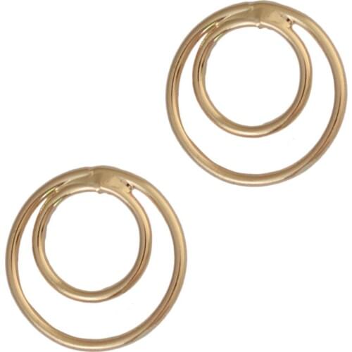 5 pair/set Simple Design Drop Earrings Hanbdmade Female Popular Metal Double Round Circle Shape Earring for Women summer Jewelry