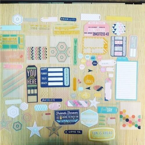 70pcs PVC+Paper Travel Cardstock Die Cut Stickers for Scrapbooking Happy Planner/Card Making/Journaling Project Craft