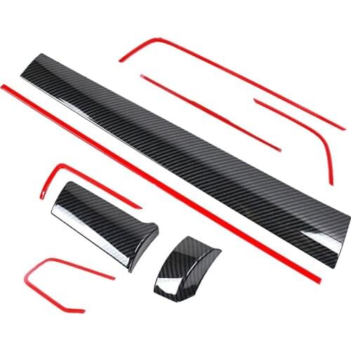 9Pcs Carbon Fiber Console Center Dashboard Cover Trim Decorative Stickers for Honda Civic 10Th 2016-2019 Car Accessories