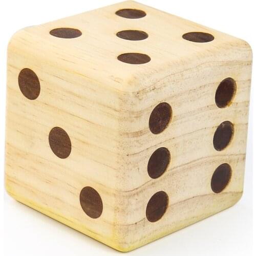 9CM 6 Sided Big Wood Dice Digital or Point Dice Outdoor Cubes Round Corner Game Party Family Dice Kid Toys for Adults Board Game
