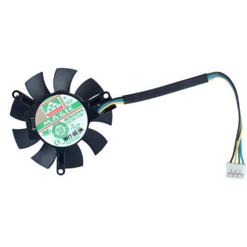 Free shipping MAGIC MGT5012XB-W10 12V 0.19A Four - line graphics card cooling fan