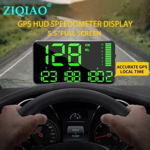Speedometer C90 Driving Time Speed Hud Display KM/h For Car Bike Motorcycle Universal GPS Overspeed Alarm ZIQIAO C80 C60