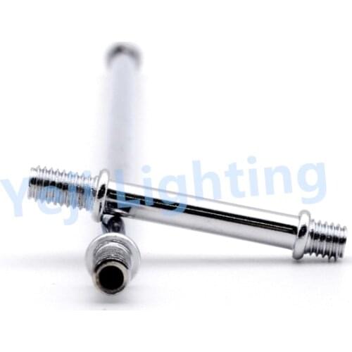 M6 both side iron threaded tube Male thread pipe for retro lamp holder ceiling rose two side tube lighting accessories chrome