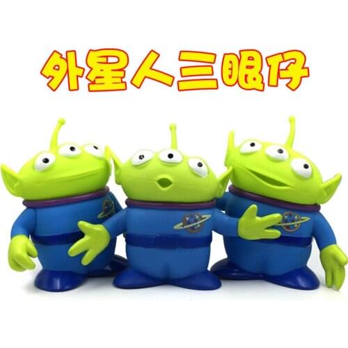 3piece 15cm Toy story the gree man robot Alien PVC Action Figure ALIEN collection Model Toys