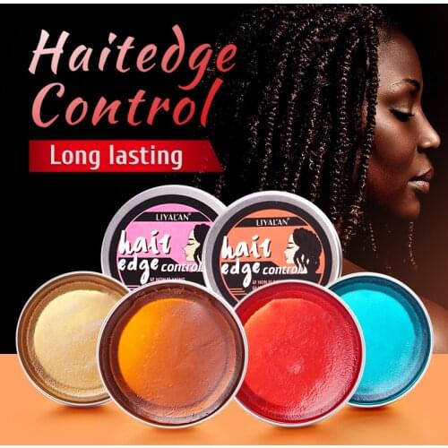 Strong Hold Edge Control Braiding Gel Baby Hair Finishing Anti-Frizz Pomade Wax Long Lasting Styling Fixative Cream Black Girls