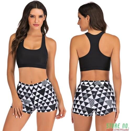 LINLING Black Two-piece Swimwear
