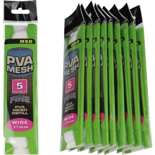 3Pcs/Lot PVA Mesh 5M 25mm 37mm Carp Fishing Feeder Trap Bait Bag Nets Soluble In Water To Beat The Nest