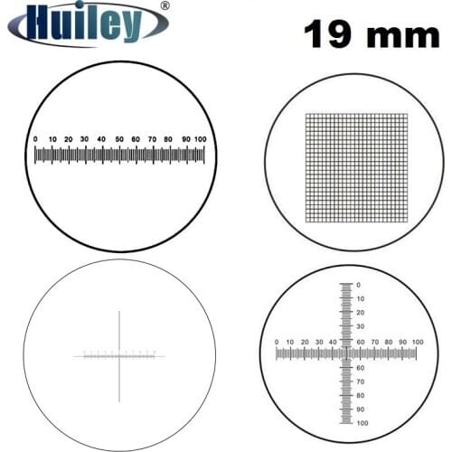 Eyepiece Micrometer Diameter 19mm Optical Glass Cross Ruler Net for Biogolical Microscope 23.2mm Ocular DIV 1 0.1 0.05 0.2 mm