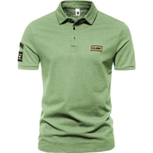 Fashion summer Short sleeve polo shirt Men Lapel Casual Tops blouses branded mens military Polo shirts 2021 new