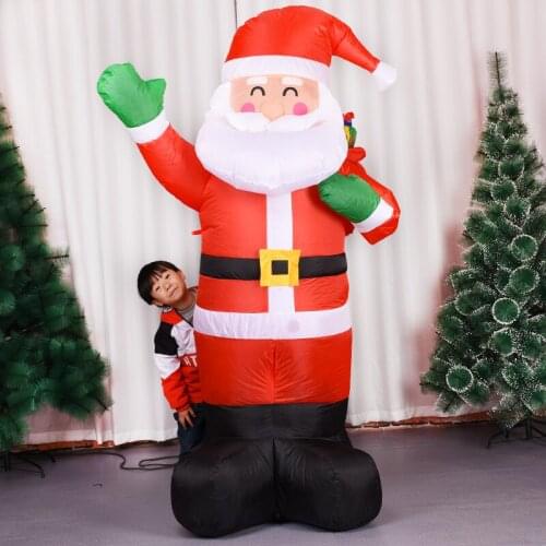 LED Illuminated Inflatable Snowman Air Pump Night Lamp Christmas Decoration Giant Santa Claus Xmas Props Decoration