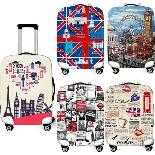 New Oil Painting London Landscape Travel Suitcase Protective Cover For 18-32 Inch Trolley Case Elastic Anti-dust Cover Perfect