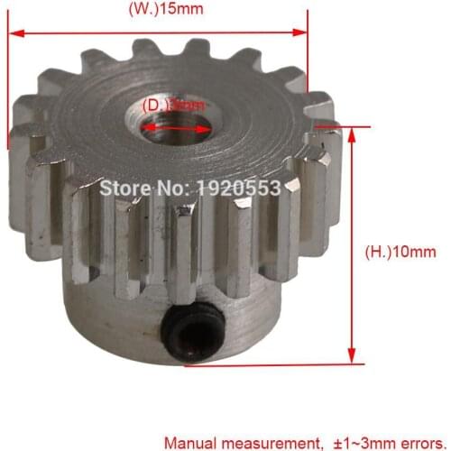 Original Metal Motor Pinion Gear 17T 0.8M 3.175mm Hole 12428-0088 Accessory Parts For WLtoys 12423 12428 1/12 RC Car