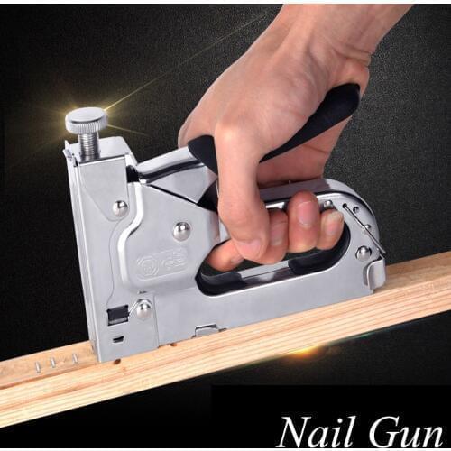 Nail Gun Three-purpose Furniture Stapler For Wood Door Upholstery Framing Rivet Gun Kit Nailers Rivet Tool DQ1