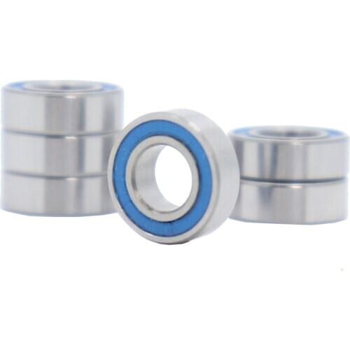FUSHI R166-2RS Bearings Blue Sealed Inch Size , 6 Pcs ABEC-3 R166RS Shaft Ball Bearing R166 Parts For Hobby RC Car Truck
