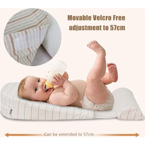 Newborn Baby Sleep Pillow Anti Baby Spit Milk Crib Cot Sleep Positioning Wedge Anti-Reflux Cushion Cotton Pad Mat Comfortable