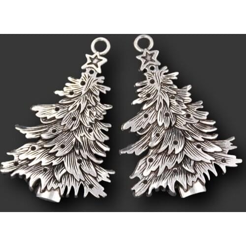 Christmas Tree Metal Pendant, Christmas Tree Charms, Christmas Charms, Christmas Gift Charms, DIY Jewelry Making 67*42mm A486