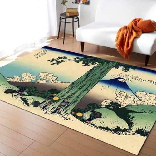 Ink Painting Big Tree Landscape Old Man Carpet Bedroom Room Bedside Blanket Rug for Living Room Cloakroom Carpet Bedroom Decor