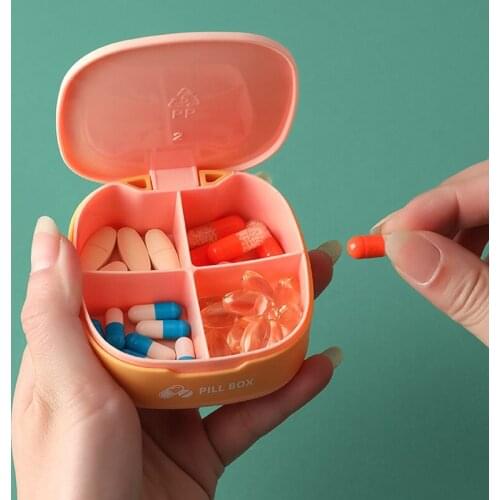 Portable Mini Pill Case Splitter Pill Organizer Medicine Box Vitamin Travel Medicine Pill Box Case Container Home Storage