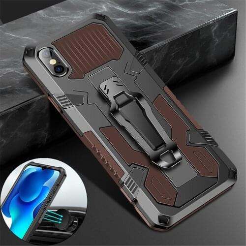 Shockproof Armor Case For iPhone XS MAX XR X SE 2 2020 7 8 Plus 12 Mini 11 12 Pro Max Rugged Hybrid Stand Back Cover Funda