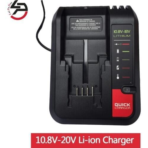 Replacement Battery Charger 10.8V-20V Li-ion Battery LB20 LBXR20 PCC692L BDCAC202 For Black Decker For Porter-cable For Stanley