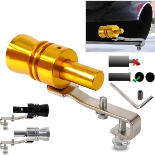 DWCX Universal Aluminum Alloy Car Turbo Sound Whistle Muffler Exhaust Pipe Auto Blow-off Valve Simulator XL for Audi Kia Hyundai