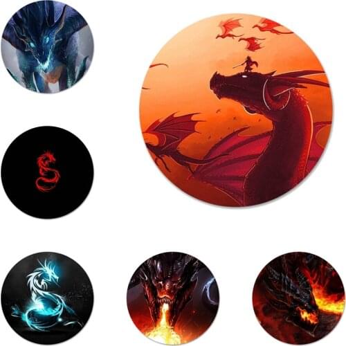 58mm Dragon Icons Pins Badge Decoration Brooches Metal Badges For Clothes Backpack Decoration