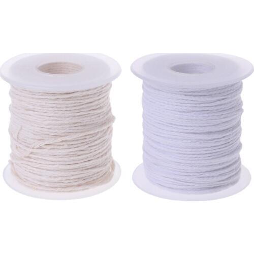 1pcs 61m Cotton Braid Candle Wick Core Spool Non-smoke DIY Oil Lamps Candles Supplies