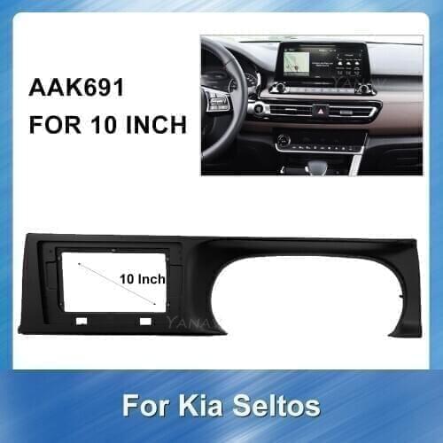 10 Inch Car stereo receiver frame Dash Panel For-Kia Seltos 2019 Car GPS Navigation Panel Dash Mount Trim Installation Kit Frame