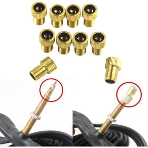 10PCS Valve Adapter Pump Convert Presta To Schrader Copper Valve Adaptor Wheels Gas Nozzle Tube Tool Bike Bicycle Accessories