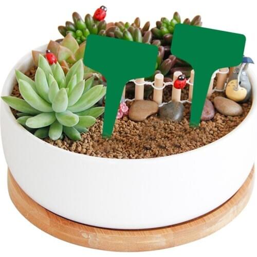 10Pcs Plastic Home Garden Flower Pot Plant Labels Tags Planter Tray Saucers Cultivation Transparent Garden Pot Trays