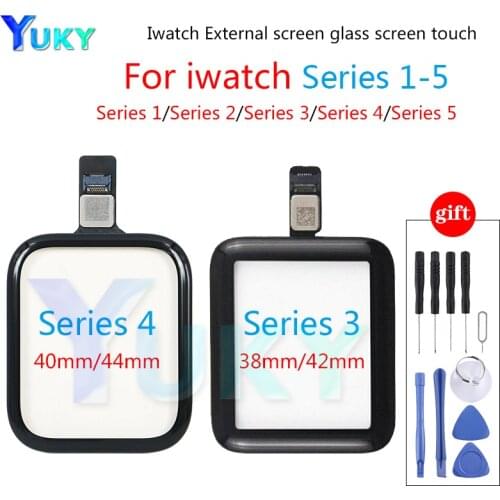 100% Tested Touch Glass For Apple Watch Series 38mm 40mm 42mm 44mm For Watch Series 1 2 3 4 5 LCD Display Touch Digitizer Glass