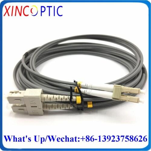 10Mts LC/UPC-SC//ST/FC/LC OM1 MM(50/125),OM-150,DX,3.0mm,L:10M,PVC,Gray,Armored Dual-core Duplex Dual Fiber Optical Patch Cord