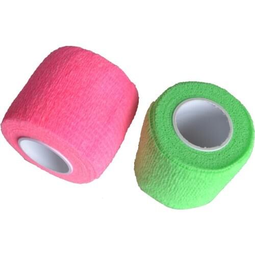 12Pcs Grip Roll Breathable Bandage Florescence Self Adhesive Security Protection Wraps Finger Joints Muscle Pain Care Strap