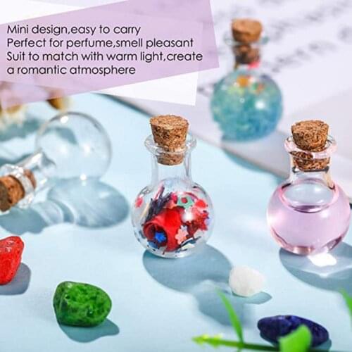 50Pcs Mini Glass Jar Attractive Reusable Clear Glass Wishing Bottle Wedding DIY Decoration Containers with Cork Stopper Party