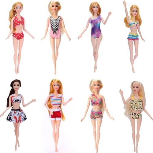 Barbies Latest Fashion Swimsuit Bikini Suit Doll Clothes Accessories For 30 Cm Barbies Dolls Gift(Excluding Shoe)