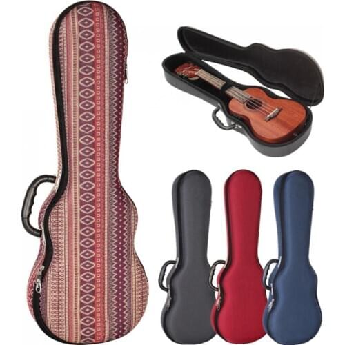 Ukulele Case 21 Inch Soprano Ukulele Case EVA Hard Box Lightweight Pressure-proof Colourful Protable Backpack