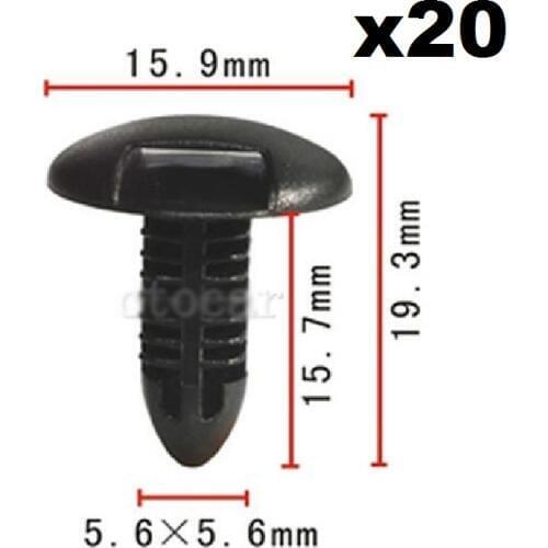 20pcs Nylon For Toyota / Lexus Trunk Luggage Compartment Retainer Clips 90467-06175 Trunk carpet fixed buckle