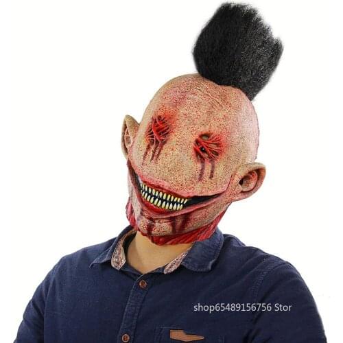 Halloween Devil Horror Murloc Bloody Masks Latex Scary Fish Mouth Mask Cosplay Costumes Christmas Mask Easter Party Props