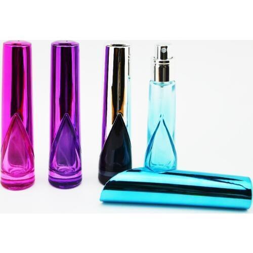 Jxcaih (1 Piece/Batch) High Quality Refillable Color Printing Glass Perfume Bottle 15ML Metal Spray Travel Cosmetic Container