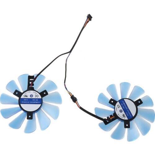 2Pcs/Set 85mm low noise GPU VGA Cooler Cooling Fan for HIS RX480 RX570 RX470 Graphics Card