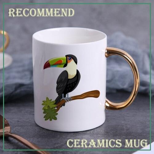 Personality Color beaked bird Mug 400ml teacup coffee ceramic mugs office cup office Drinkware couple cup gift KTDW-021